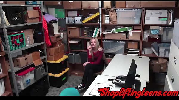 Blonde shoplifter riding mall cops cock after stealing