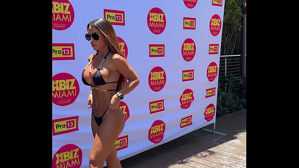 Black Bikini in public