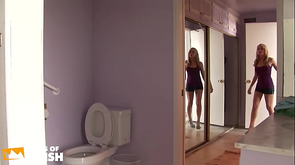 Busty blonde sucks and rides step father of her boyfriend on the bed