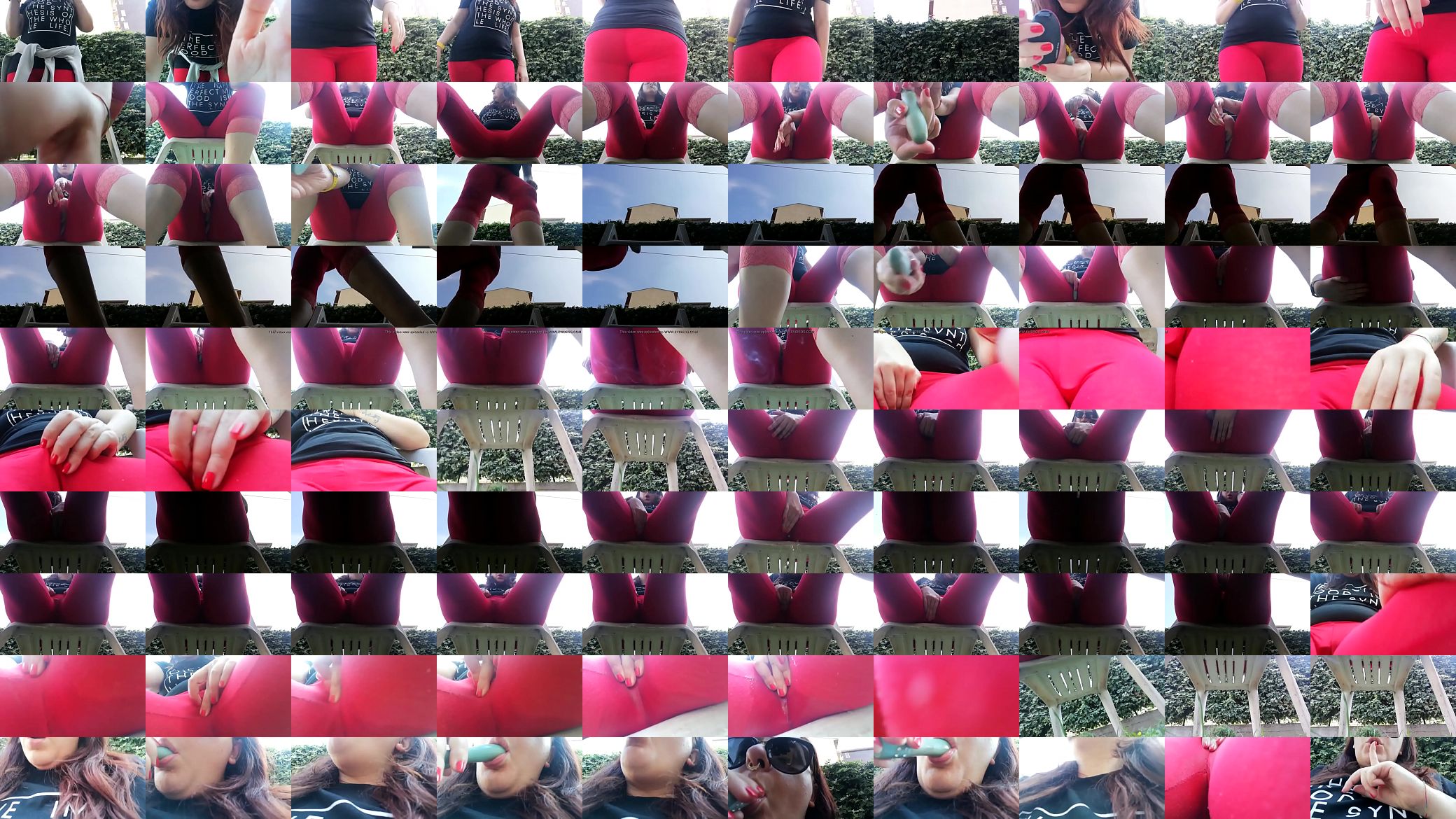 In a public garden I squirt inside my yoga pants don&#039;t make me make noise with this vibrator! 预览图