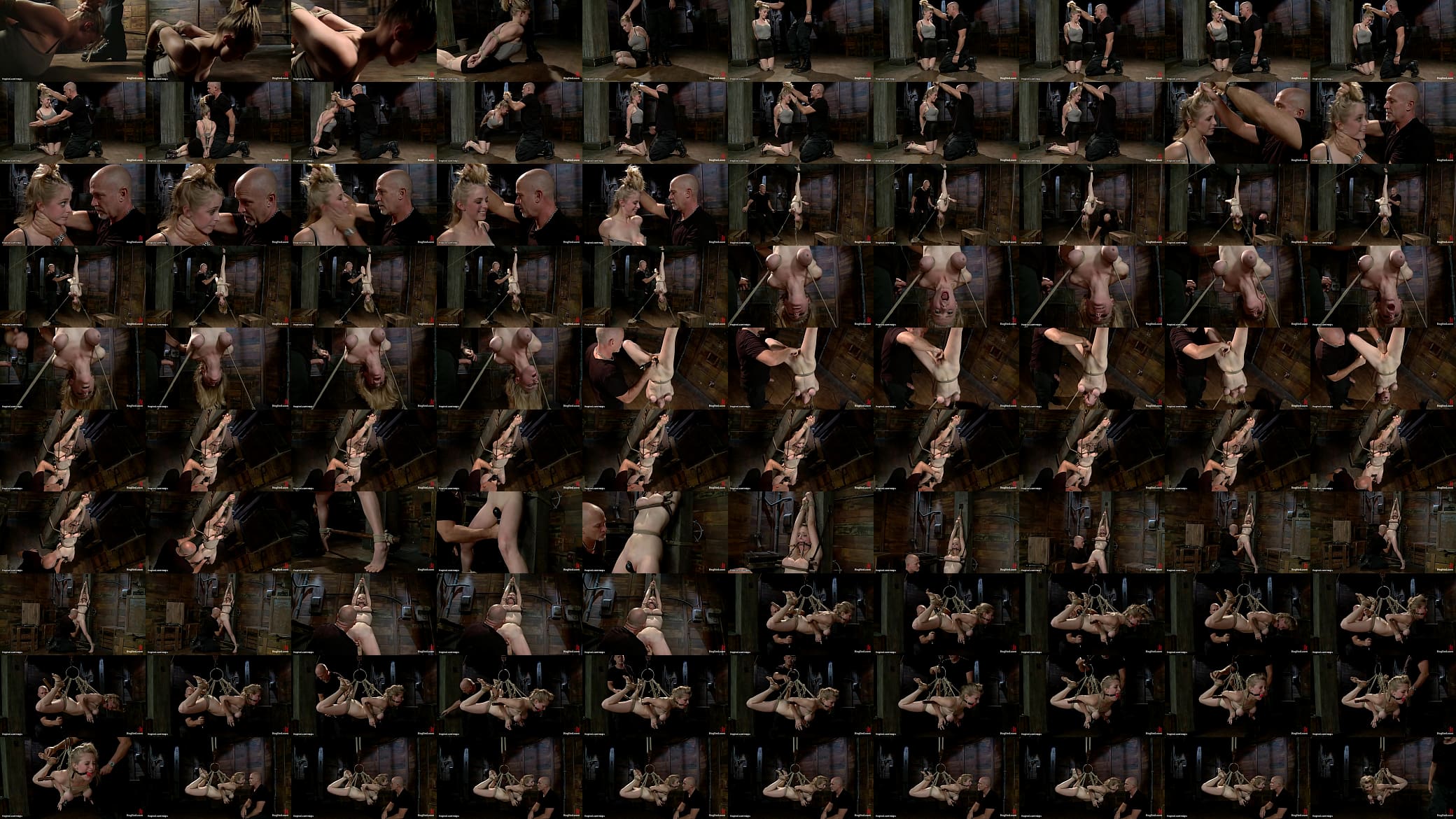 Hogtied suspended blonde toyed 预览图