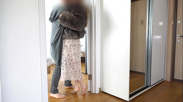 Redhead fucked in fur coat and long dress