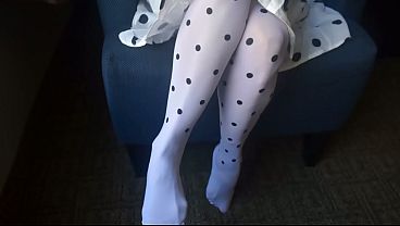 Hot GILF Dawn Layla Polka Dot foot tease