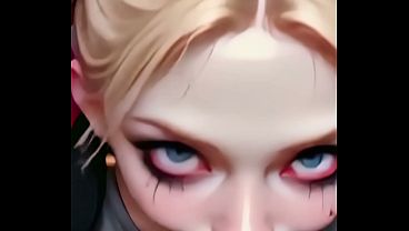 Psycho Cosplay Girl POV: Deepthroat & Messy Facial Cumshot [AI Animation]