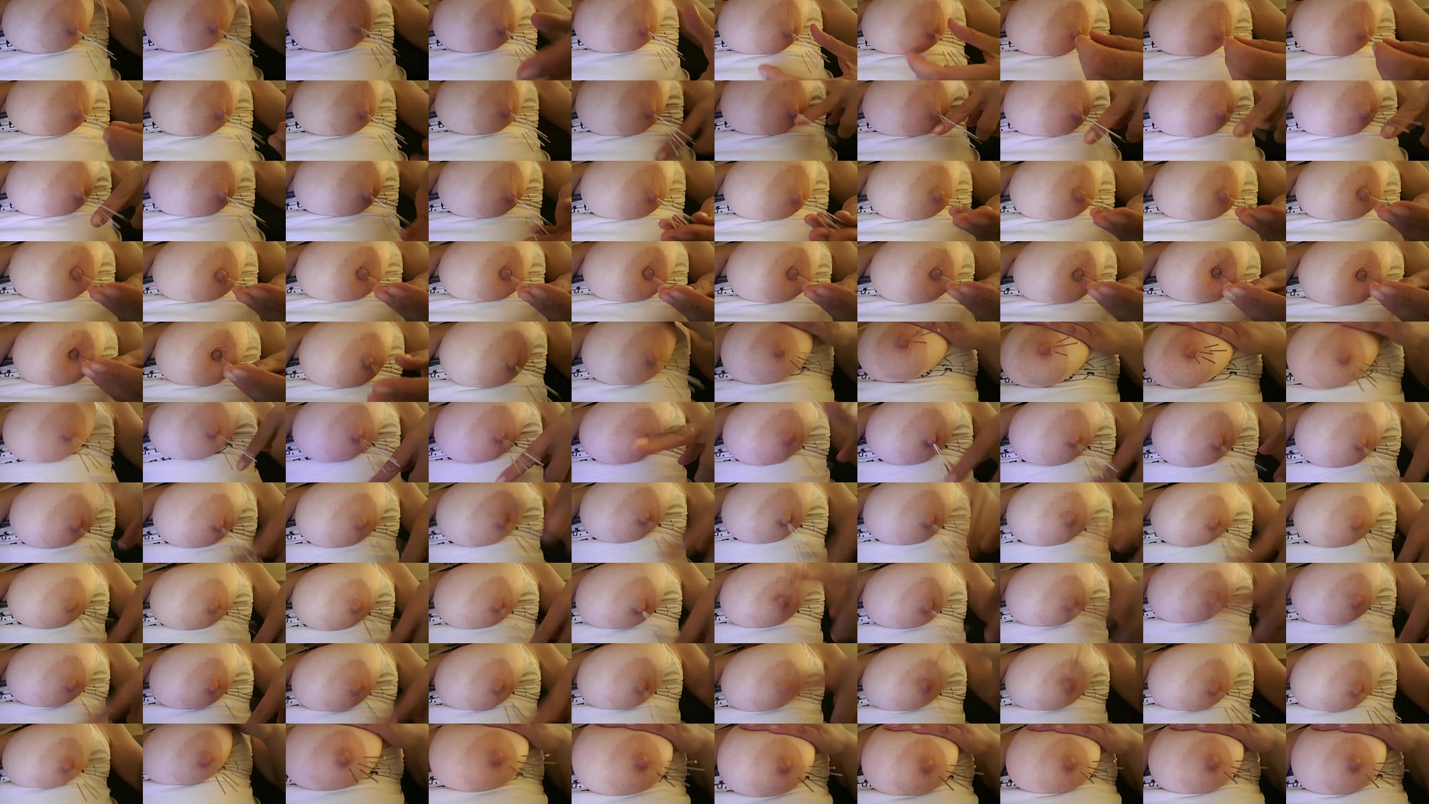 Being rough with a few accupincure in my nipple 预览图