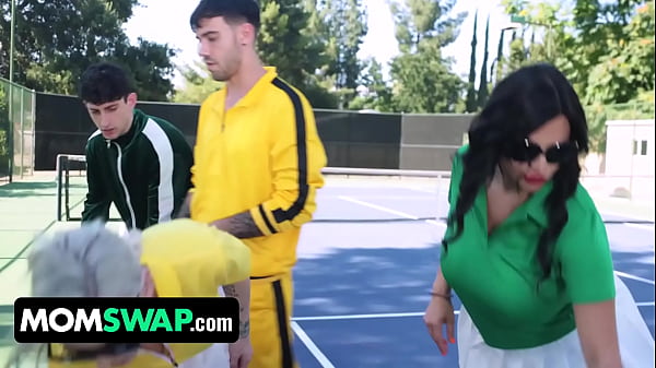 Download Video - Tennis Game With Slut Stepmoms Leads To Foursome Fuckfest Orgy - Kenzie Taylor & Mona Azar - MomSwap