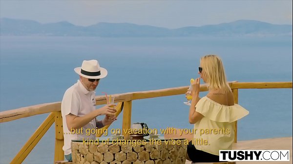 TUSHY Teen On Vacation Gapes For Bartender While Parents Are Away
