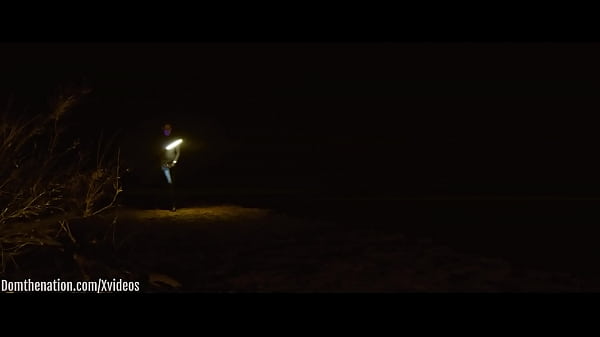 GAGGING ON THE LIGHT (TRAILER) -- face fucking and gagging on the beach at night