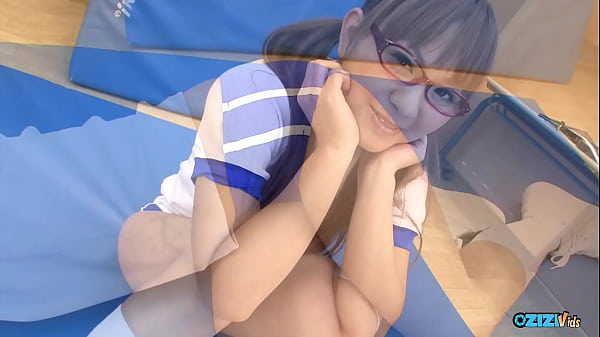 Cute girl with glasses get a messy gangbang with lots and lots of cum