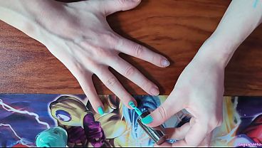 Sage Eldritch Painting Her Nails Turquoise [SFW]