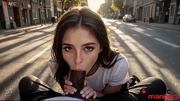 This businesswoman will let anyone cum on her for money.[AI]