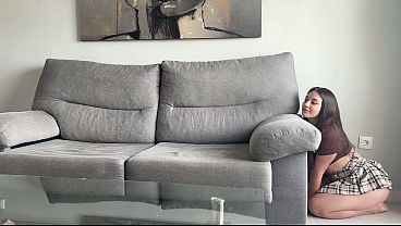 I Just Wanted to Prank My Step Brother But He Start Jerking Off on the Couch Thinking He Alone in the Room!!