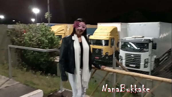Fucking a truck driver in the back of his truck