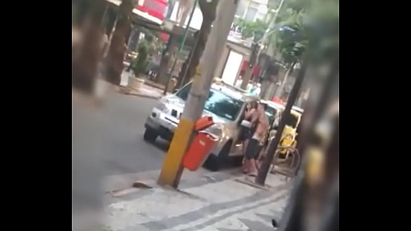 Hot couple fucking on the street in Rio de Janeiro