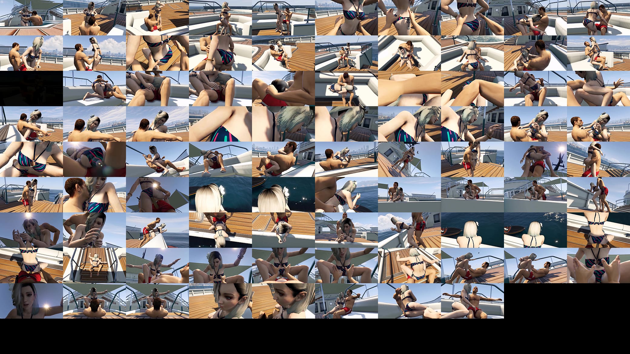 GTA 5 - Cutie Bikini Babe gets Fucked on Yacht (Moans Added) 预览图