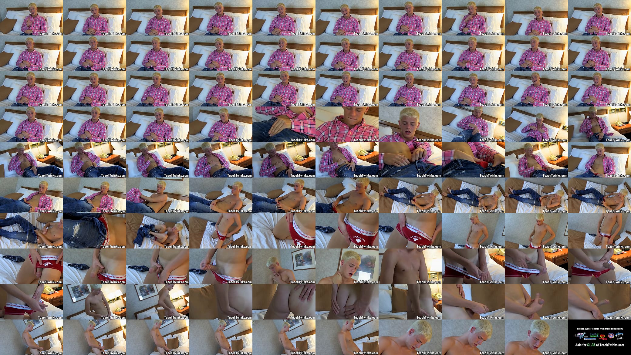 Skinny blond twink Kyle Richerds cums after an interview 预览图