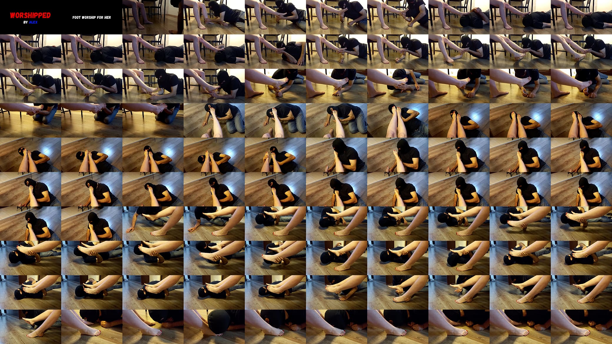 Foot worship for her toe ring decorated feet 预览图