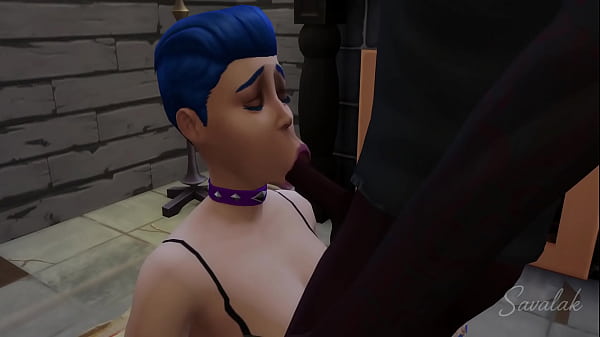 cuck invited a bull for his blue hair wife