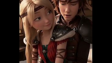 Astrid Hofferson and Hiccup filming their first sex video How to train your Dragon 3D cartoon animation