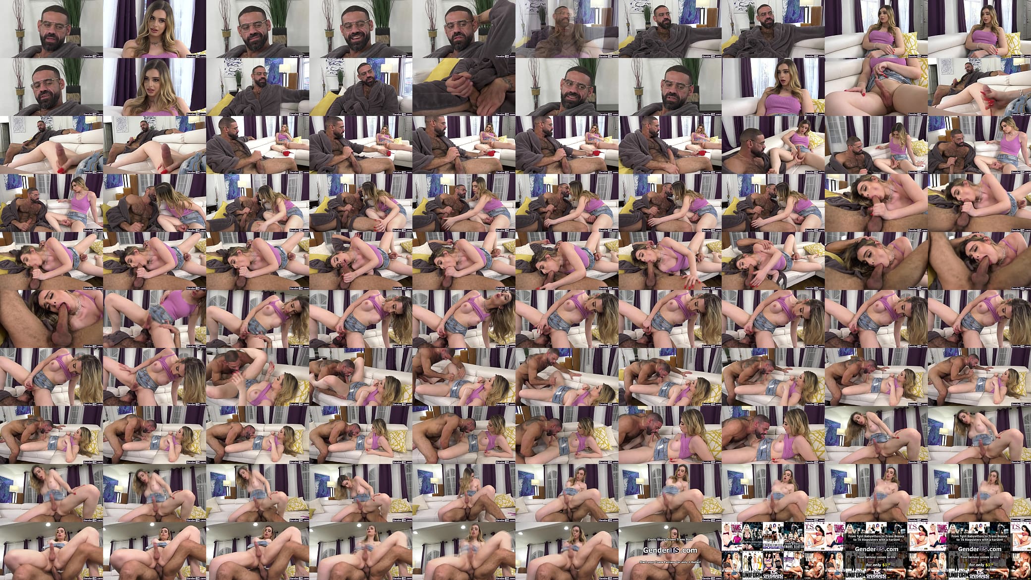 Trans babysitter Ivory Mayhem anal rides 预览图