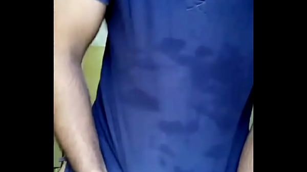 Indian boy alone at home playing with dick