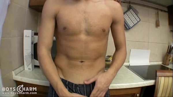 Download Video - Cute boy gets naughty with a banana in the kitchen