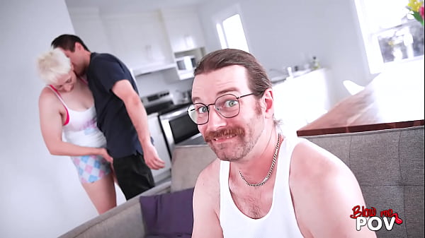 Blow Me POV - A Chubby Blonde Slut is Sucking Passionately her Brother-in-Law.