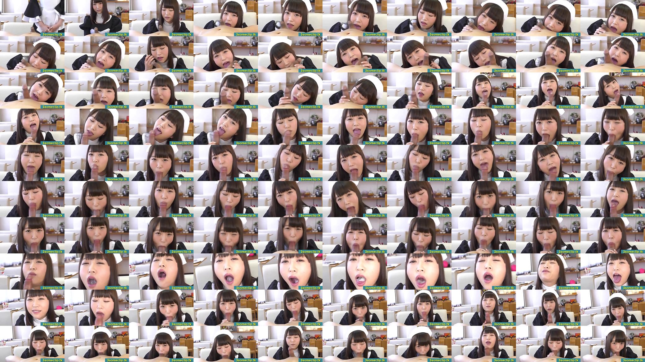 In maid cosplay blowjobing a few dudes 预览图