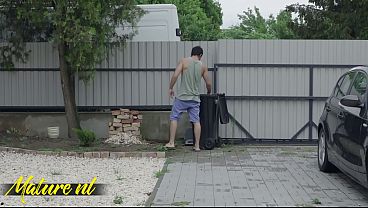 Horny Grandma Cheats With The Gardener