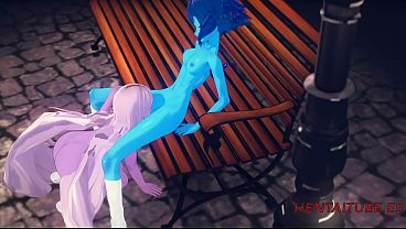 Steven Universe Hentai Yuri 3D - Amatist cunnilingus Lapislazuli and she squirt - Anime Manga Porn Lesbian Cartoon Sex