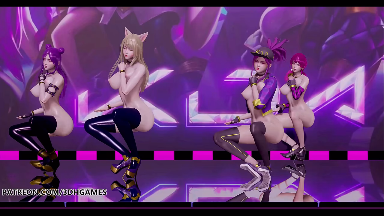 [MMD] LAYSHA - Chocolate Cream Hot Striptease Kpop Dance Ahri Akali Kaisa Evelynn KDA League of Legends 4K 60FPS