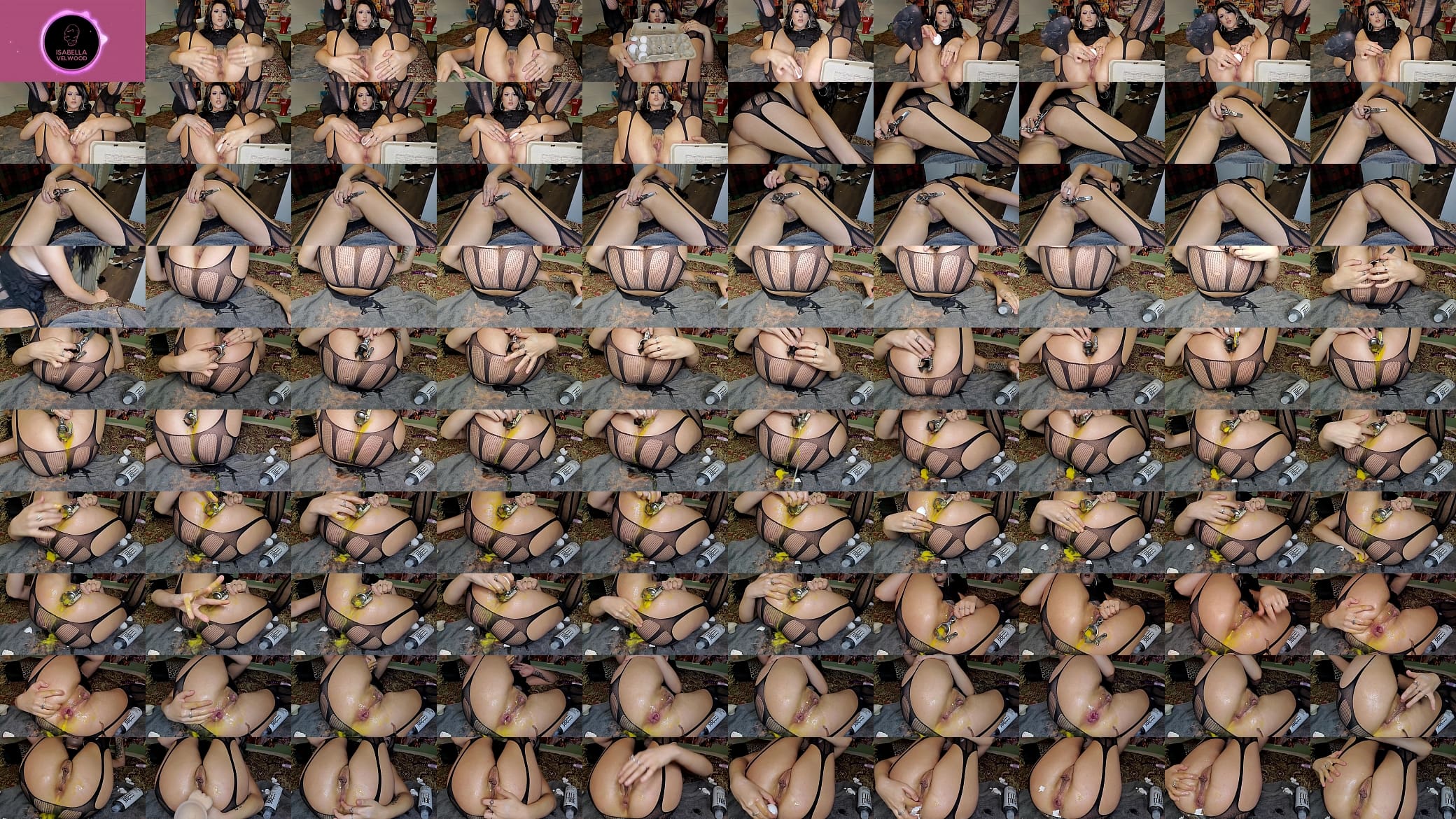 Goth girl eggs into her asshole 预览图