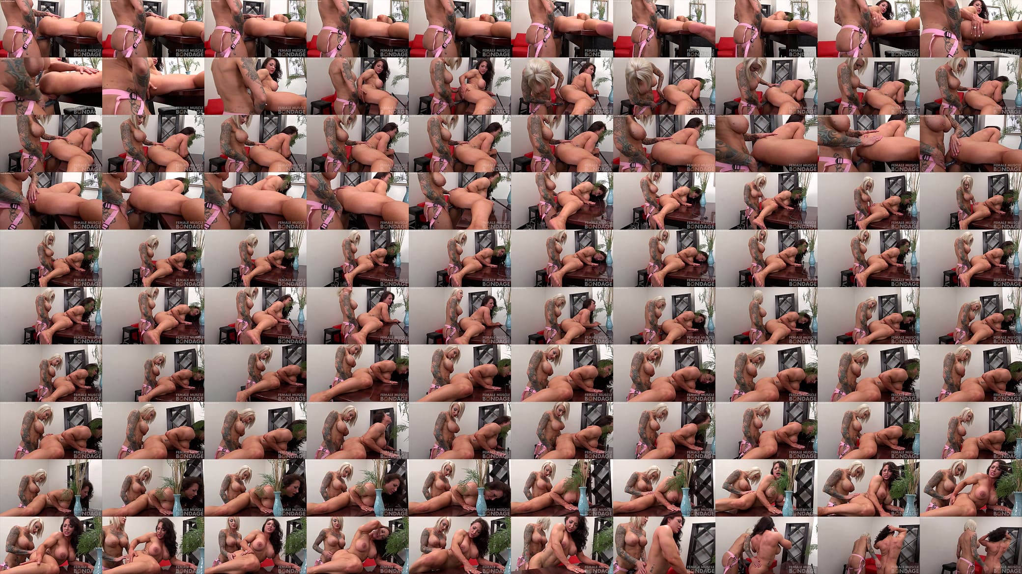 Two Sexy Female Muscle Lesbians Dildo Fuck 预览图