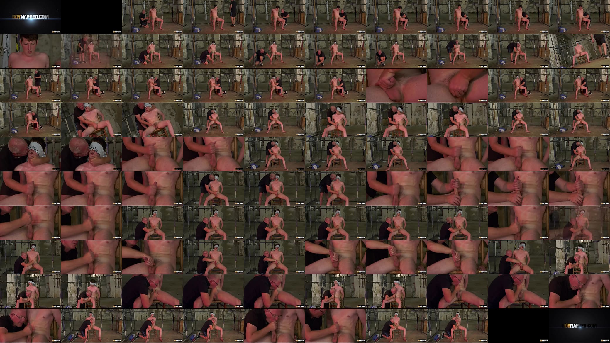 Blindfolded bound twink dick stroked by daddy Sebastian Kane 预览图
