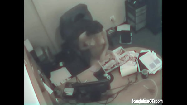 Office Rubbing and Fingering Pussy while on work