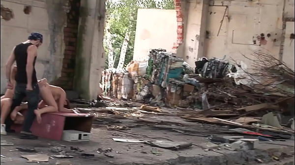 Two Horny Euro Lesbians Get Ass Fucked By Two S...