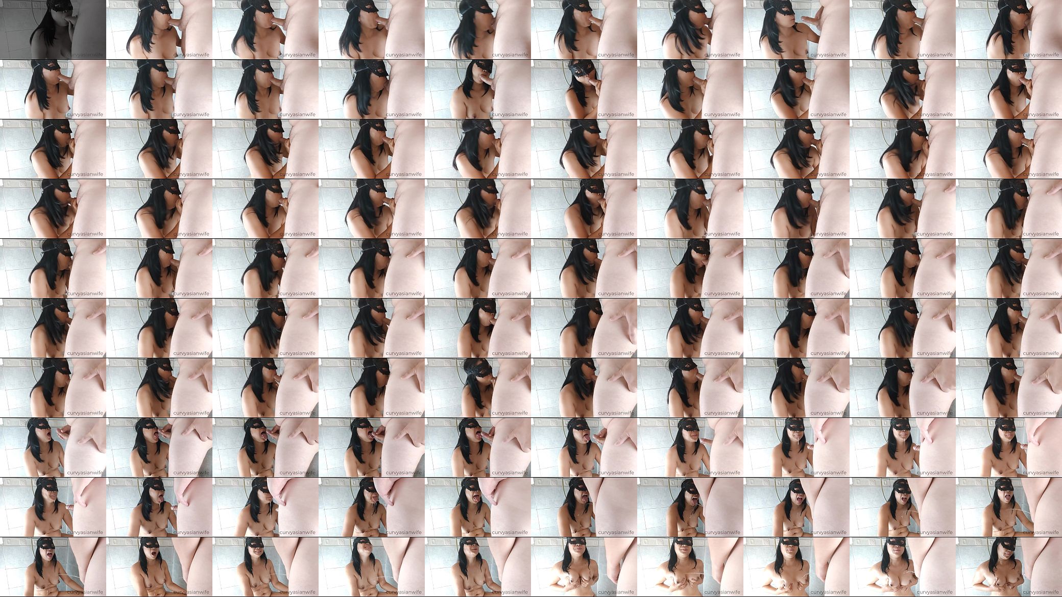 Pissing on my Asian slut wife to wash off my cum 预览图