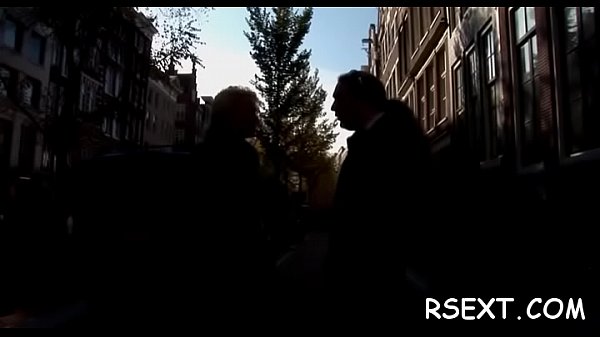 Hot slut sucks hard schlong wild