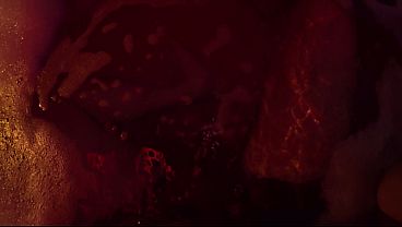 Underwater clothed sex, cumming in underwear titjob.