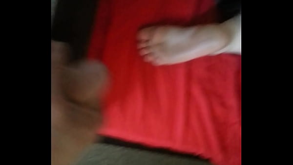 Cumming on my s. girlfriends foot