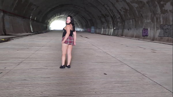 Hot chubby girl fucking in the street in front of people