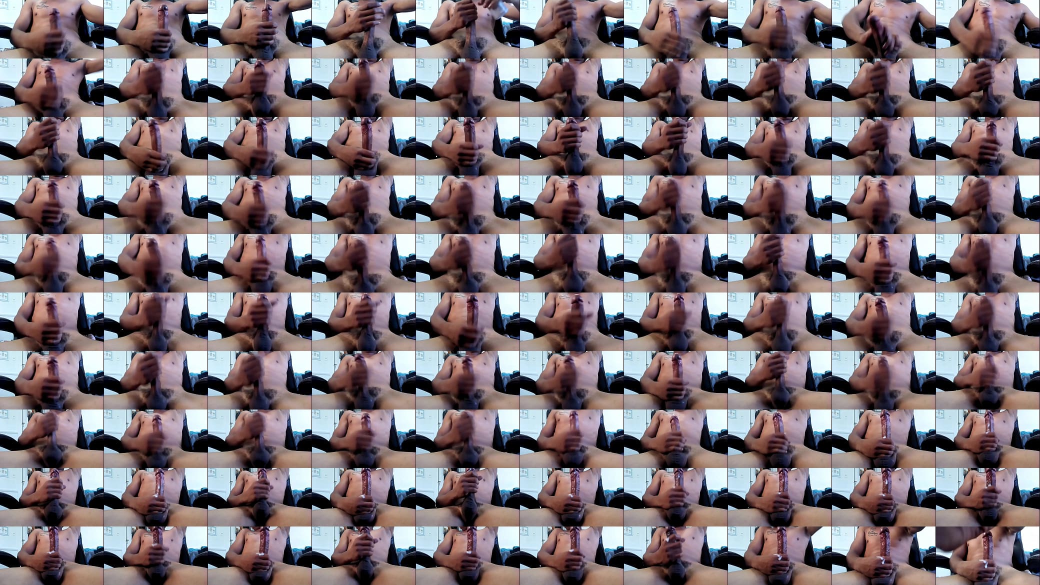 Stroking Rican cock cumshot 预览图