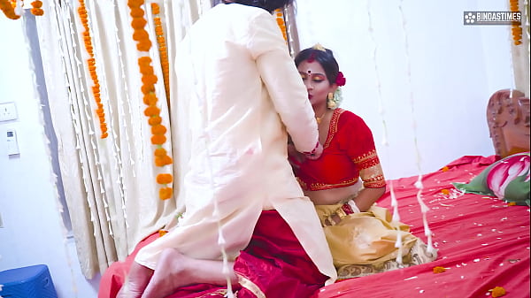Desi Newly Married StarSudipa Fucked by a thief Infront of husband and turns into a Hardcore Threesome ( Hindi Audio )