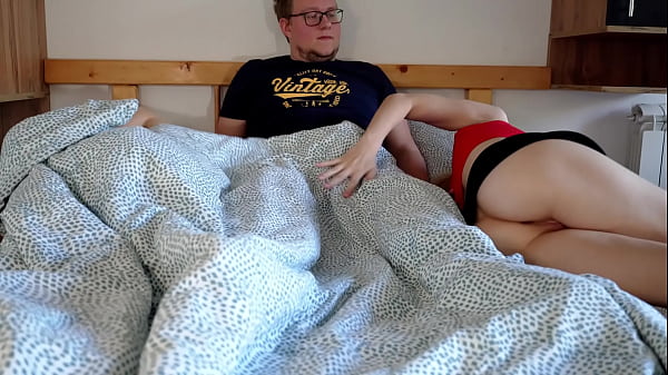 My stepbrother's girlfriend catches me sucking him off and joins in us!