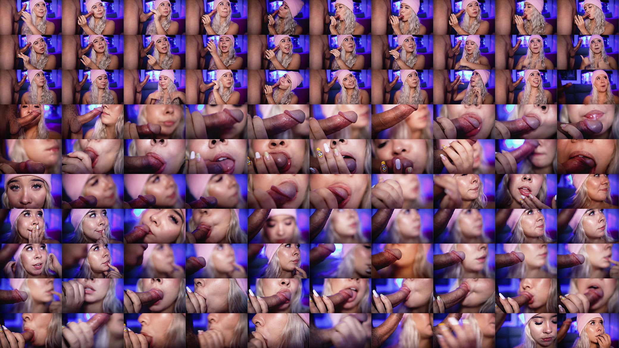 Pretty face girl sucks a cock close to the camera 预览图