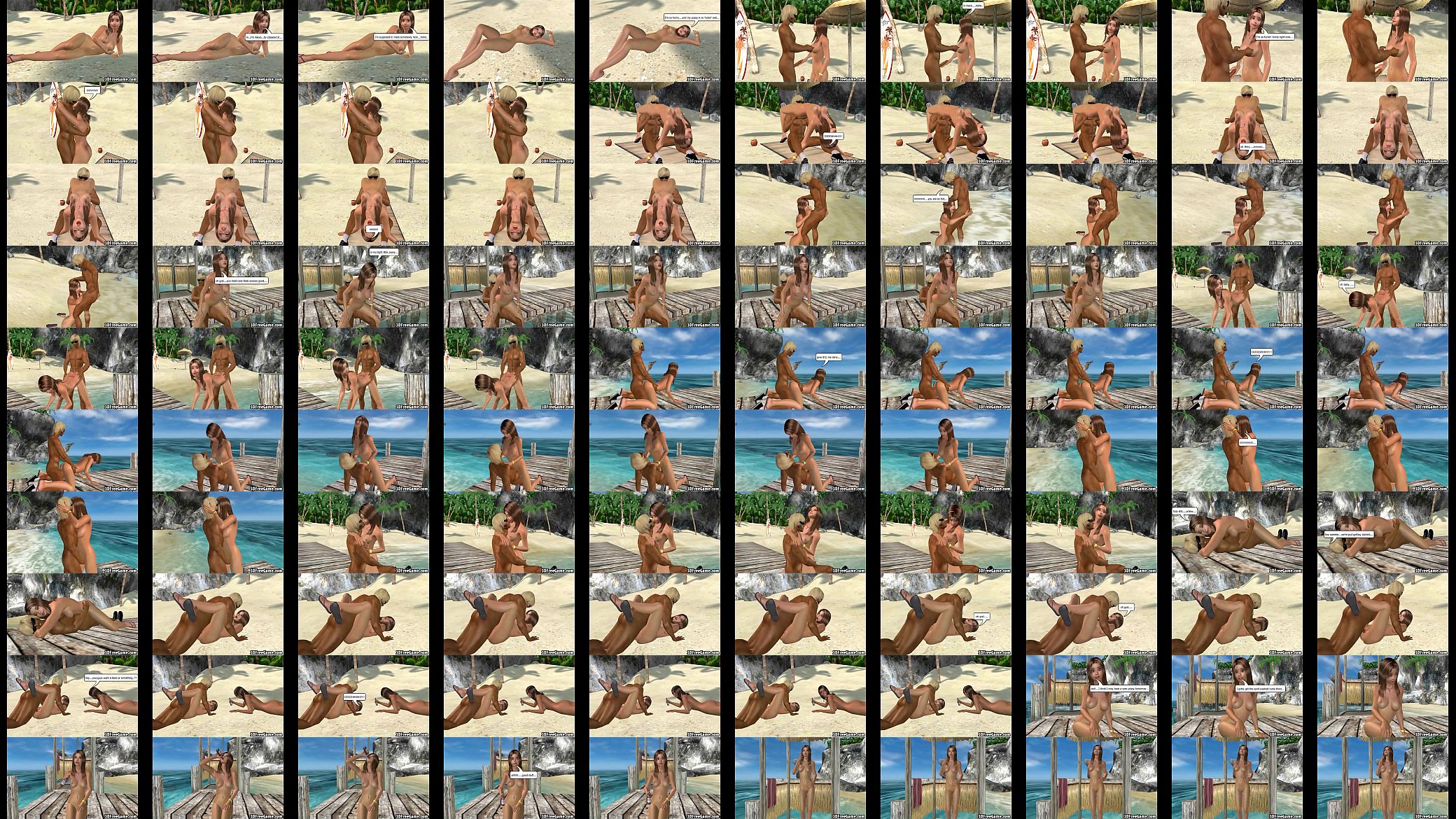 A hot 3D big tit babe is taking a big hard cock on the beach 预览图