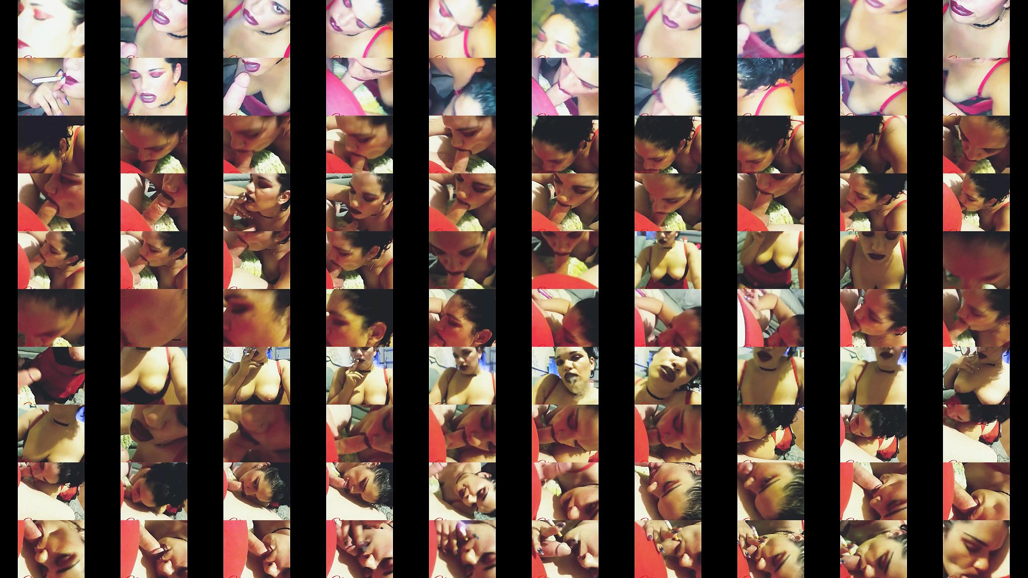 Smoking Blowjob red lingerie 预览图