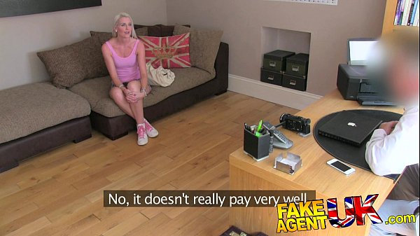 FakeAgentUK Blonde girl conned into deep throat fuckfest casting