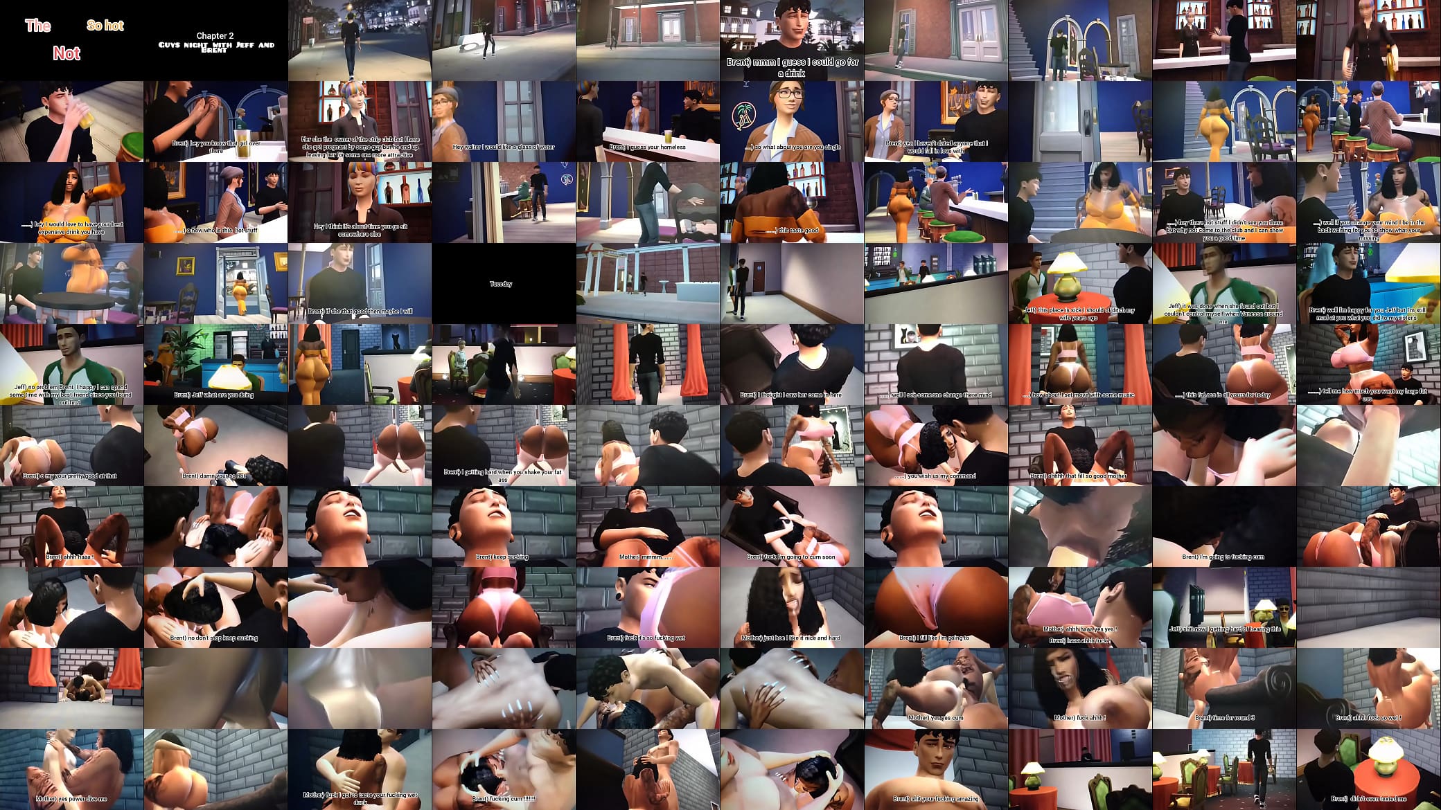 The not so hot part 2 guy&#039;s night with Jeff and Brent Sims 4 预览图