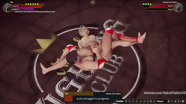 Ellie VS Master Ken Baiter (Naked Fighter 3D)